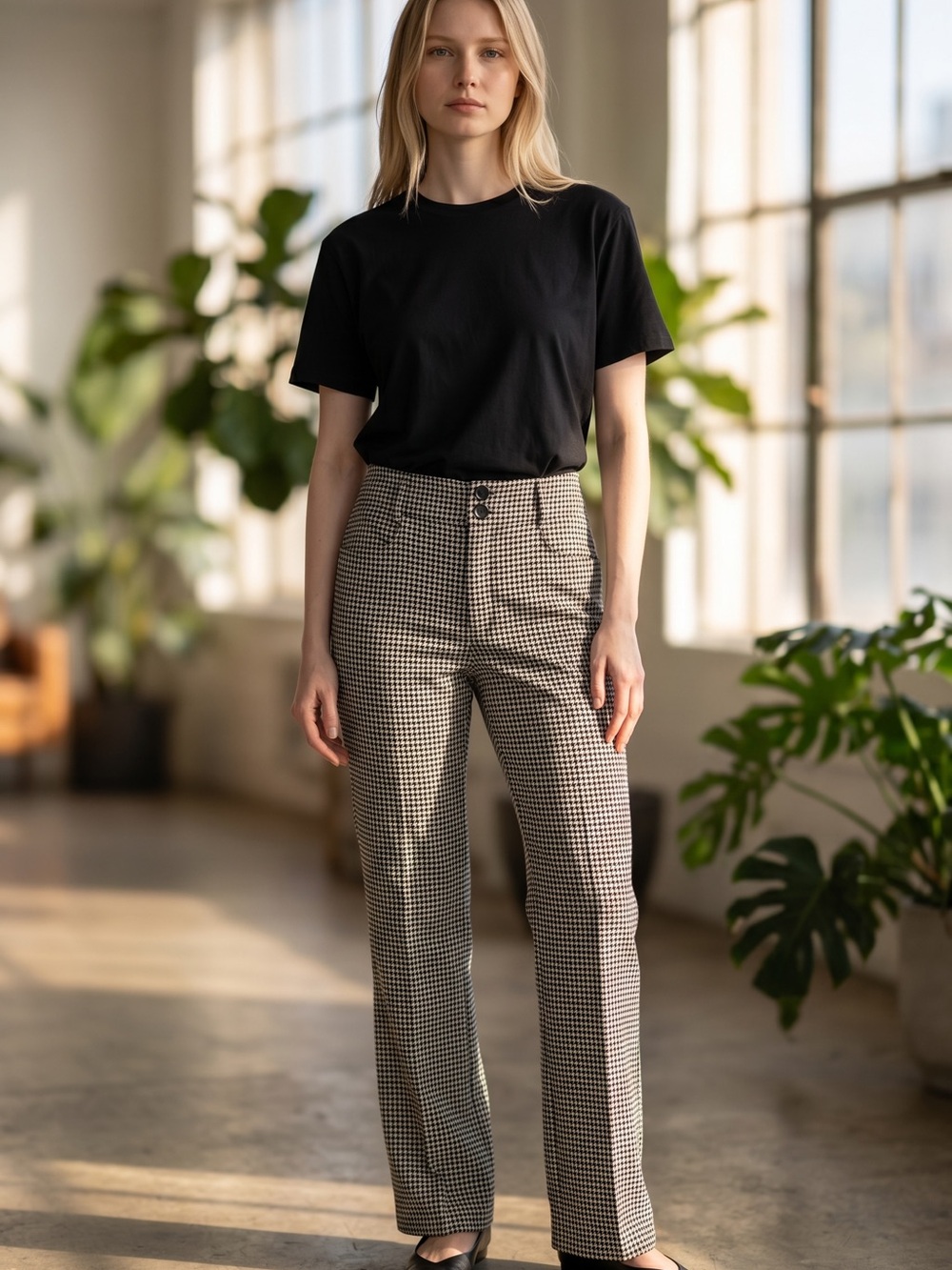 Torrid Studio Houndstooth Knit Ankle Pants Trousers Crop Size 12XS Y2K